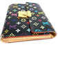 Louis Vuitton M58015 Multi-Monogram Color Portefeuille Koala Compact Wallet, Tri-fold Wallet, Monogram Multicolor Canvas, Women's, Noir, Black
