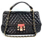 CHANEL Matelasse Quilted 2.55 CC Coco Mark Logo 2-Way Bag, Handbag, Flap Chain Tote Bag, Shoulder Bag, Enamel, Women's, Black