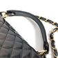 CHANEL Matelasse Quilted 2.55 CC Coco Mark Logo 2-Way Bag, Handbag, Flap Chain Tote Bag, Shoulder Bag, Enamel, Women's, Black