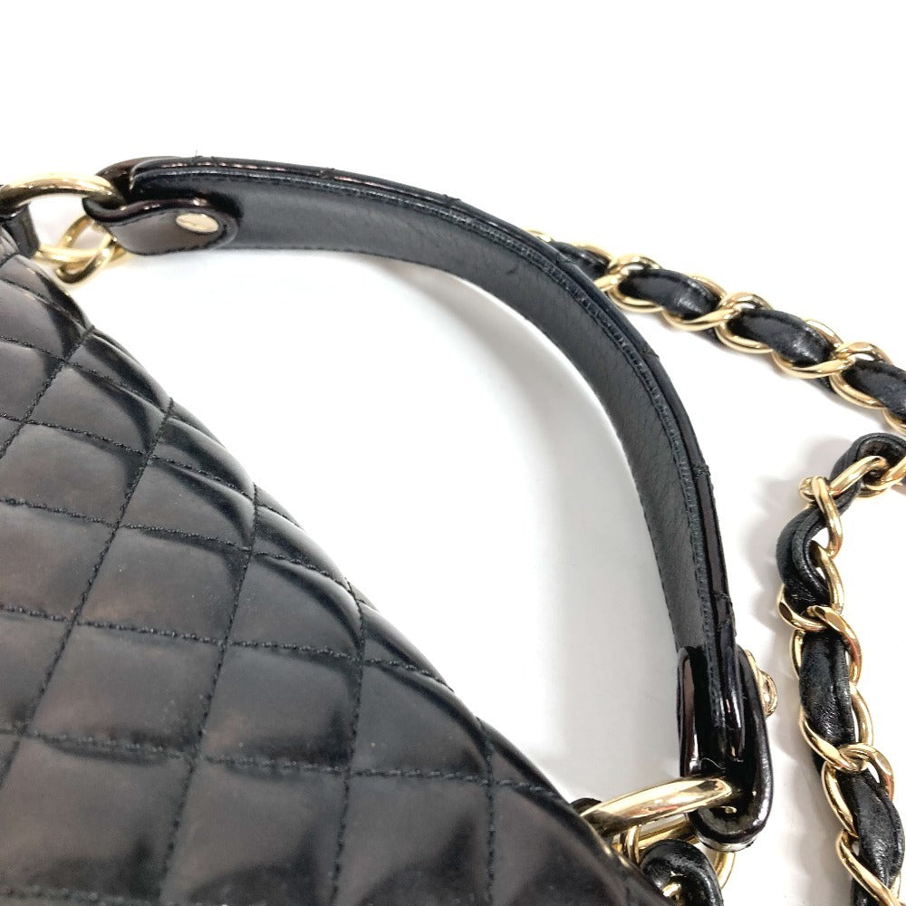CHANEL Matelasse Quilted 2.55 CC Coco Mark Logo 2-Way Bag, Handbag, Flap Chain Tote Bag, Shoulder Bag, Enamel, Women's, Black