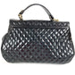 CHANEL Matelasse Quilted 2.55 CC Coco Mark Logo 2-Way Bag, Handbag, Flap Chain Tote Bag, Shoulder Bag, Enamel, Women's, Black
