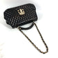CHANEL Matelasse Quilted 2.55 CC Coco Mark Logo 2-Way Bag, Handbag, Flap Chain Tote Bag, Shoulder Bag, Enamel, Women's, Black
