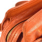 CHANEL Vintage CC Coco Mark Logo Double Chain Tote Bag, Leather Shoulder Bag, Women's, Orange