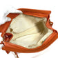 CHANEL Vintage CC Coco Mark Logo Double Chain Tote Bag, Leather Shoulder Bag, Women's, Orange