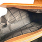 CELINE Macadam Logo Handbag/Tote Bag in Suede/Leather, Unisex, Orange