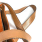 CELINE Macadam Logo Handbag/Tote Bag in Suede/Leather, Unisex, Orange