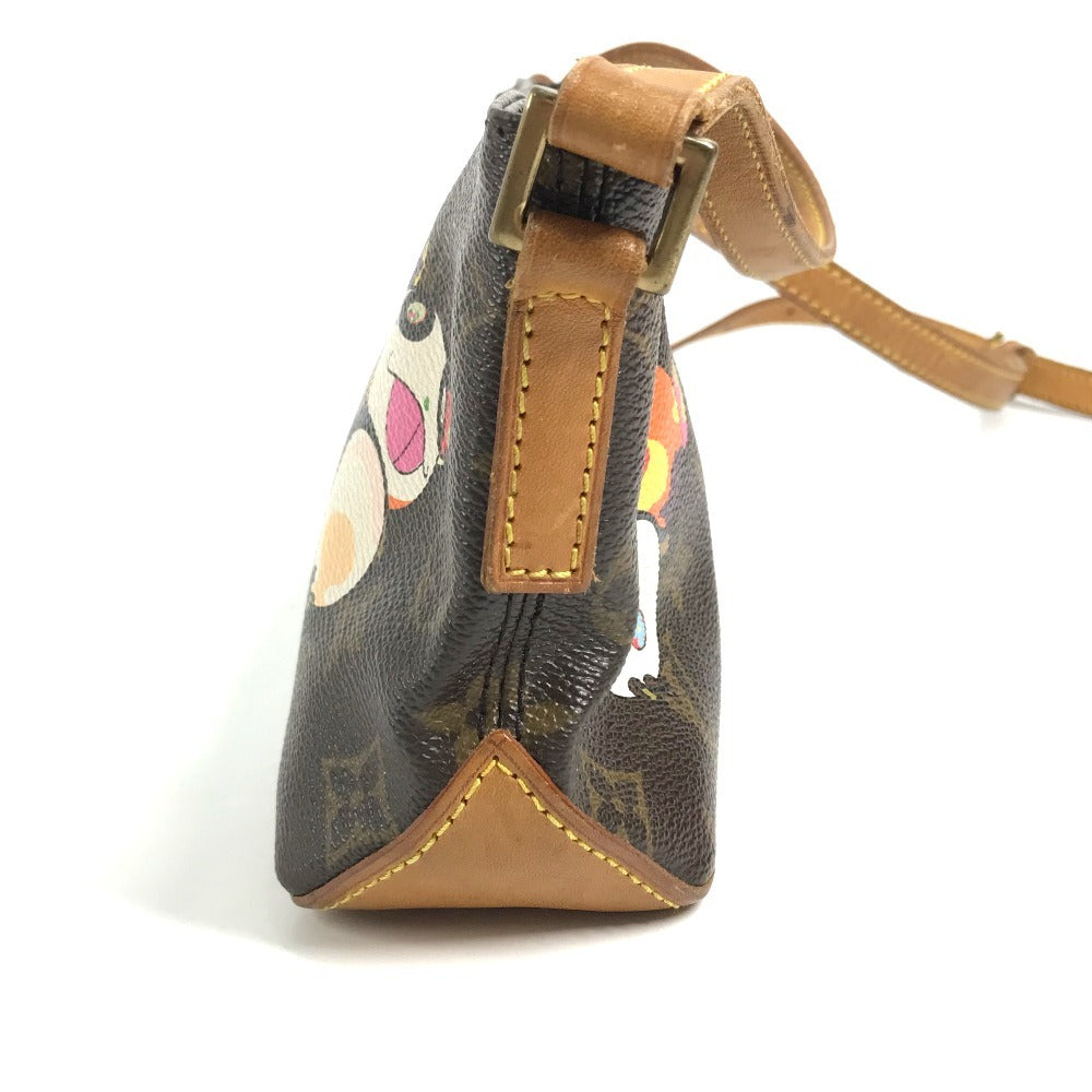 LOUIS VUITTON M51241 モノグラム パンダ 村上隆 トロター ポシェット ミニバッグ カバン 斜め掛け ショルダーバッグ レディース ブラウン