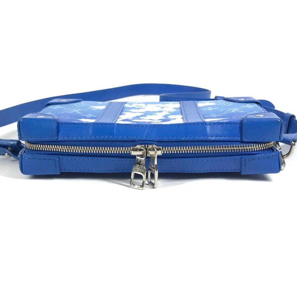 LOUIS VUITTON M45432 モノグラムクラウズ 雲 ソフトトランクウォレット 斜め掛け カバン ポシェット 長財布 クラッチバッグ ショルダーバッグ レザー ユニセックス ブルー
