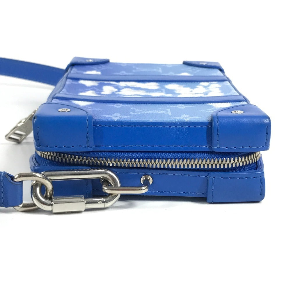 LOUIS VUITTON M45432 モノグラムクラウズ 雲 ソフトトランクウォレット 斜め掛け カバン ポシェット 長財布 クラッチバッグ ショルダーバッグ レザー ユニセックス ブルー