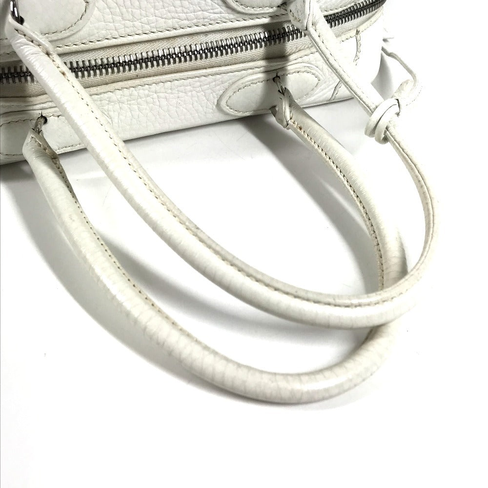 HERMES Box Bag Omnibus PM Omnibus PM Handbag Mini Boston Bag Box BOX Handbag Taurillon Clemence Unisex White