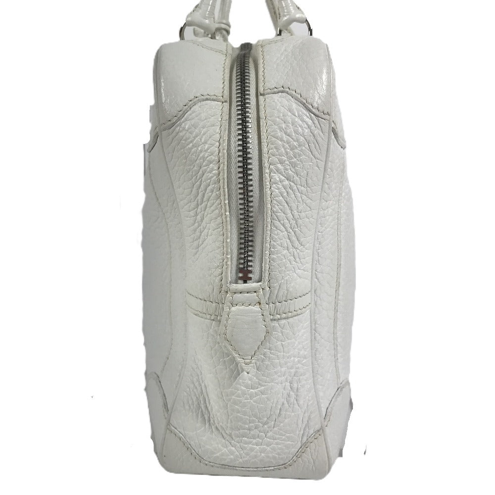 HERMES Box Bag Omnibus PM Omnibus PM Handbag Mini Boston Bag Box BOX Handbag Taurillon Clemence Unisex White