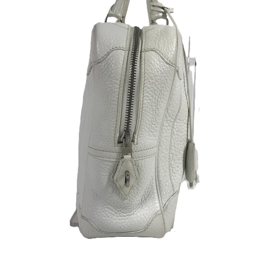 HERMES Box Bag Omnibus PM Omnibus PM Handbag Mini Boston Bag Box BOX Handbag Taurillon Clemence Unisex White
