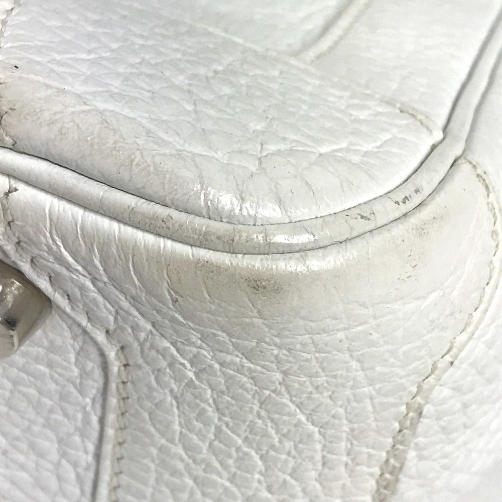 HERMES Box Bag Omnibus PM Omnibus PM Handbag Mini Boston Bag Box BOX Handbag Taurillon Clemence Unisex White