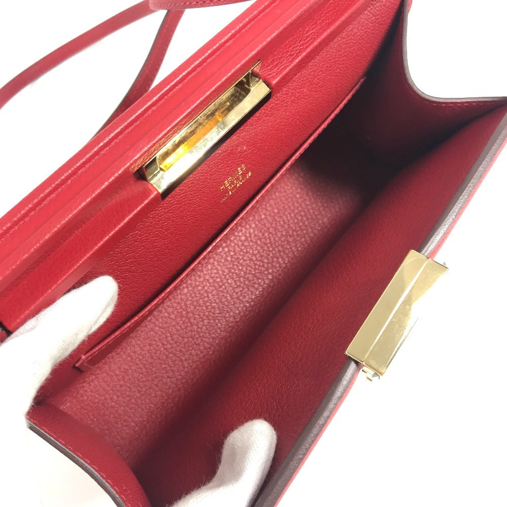 HERMES Clic H21 2-Way Bag, Crossbody Bag, Clutch Bag, Shoulder Bag, Women's, Rouge Piment Red