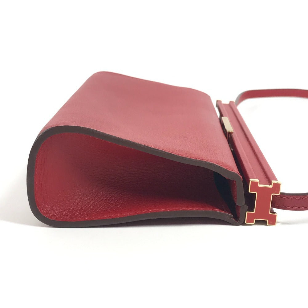 HERMES Clic H21 2-Way Bag, Crossbody Bag, Clutch Bag, Shoulder Bag, Women's, Rouge Piment Red