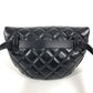CHANEL ユニフォーム UNIFORM CC ココマーク マトラッセ ベルトバッグ ショルダーバッグ クロス ウエストバッグ ボディバッグ レザー レディース ブラック