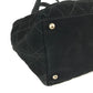 CHANEL Stitch Matelassé Quilted CC Coco Mark Logo Tote Bag Handbag Suede Women's Black