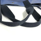 HERMES Horse Cheval Hermes Chevalin Tote Bag with Pouch, Shoulder Bag, Cotton, Unisex, Blue
