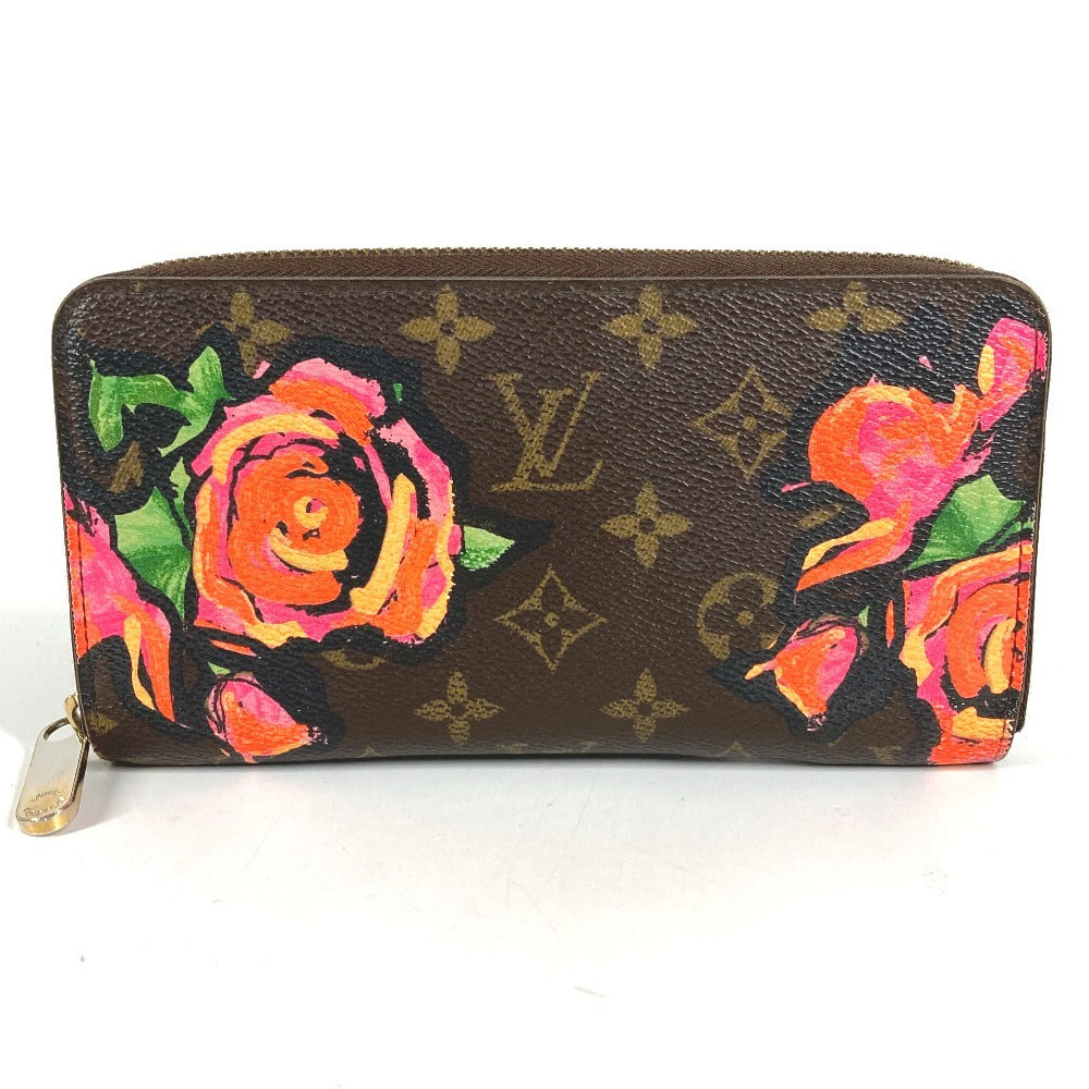 LOUIS VUITTON M93759 Monogram Rose Stephen Sprouse Zippy Wallet Round Zipper Long Wallet Monogram Canvas Women's Brown