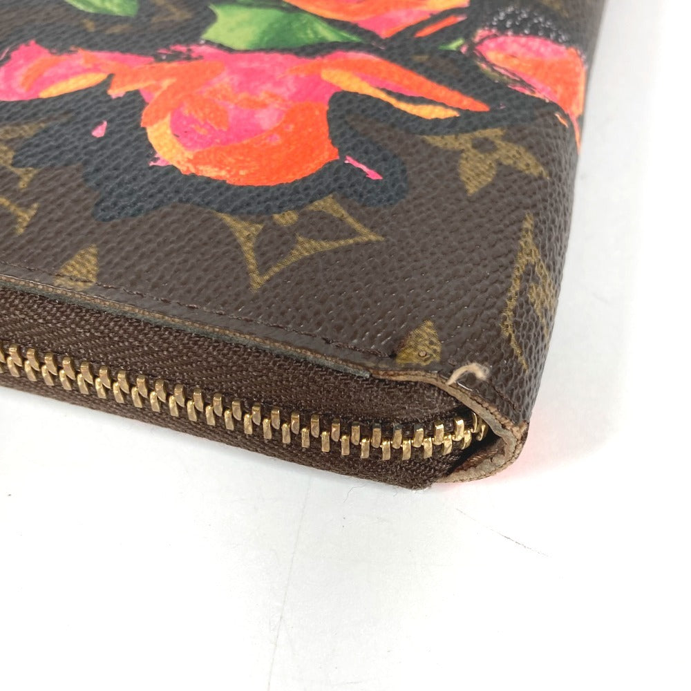 LOUIS VUITTON M93759 Monogram Rose Stephen Sprouse Zippy Wallet Round Zipper Long Wallet Monogram Canvas Women's Brown
