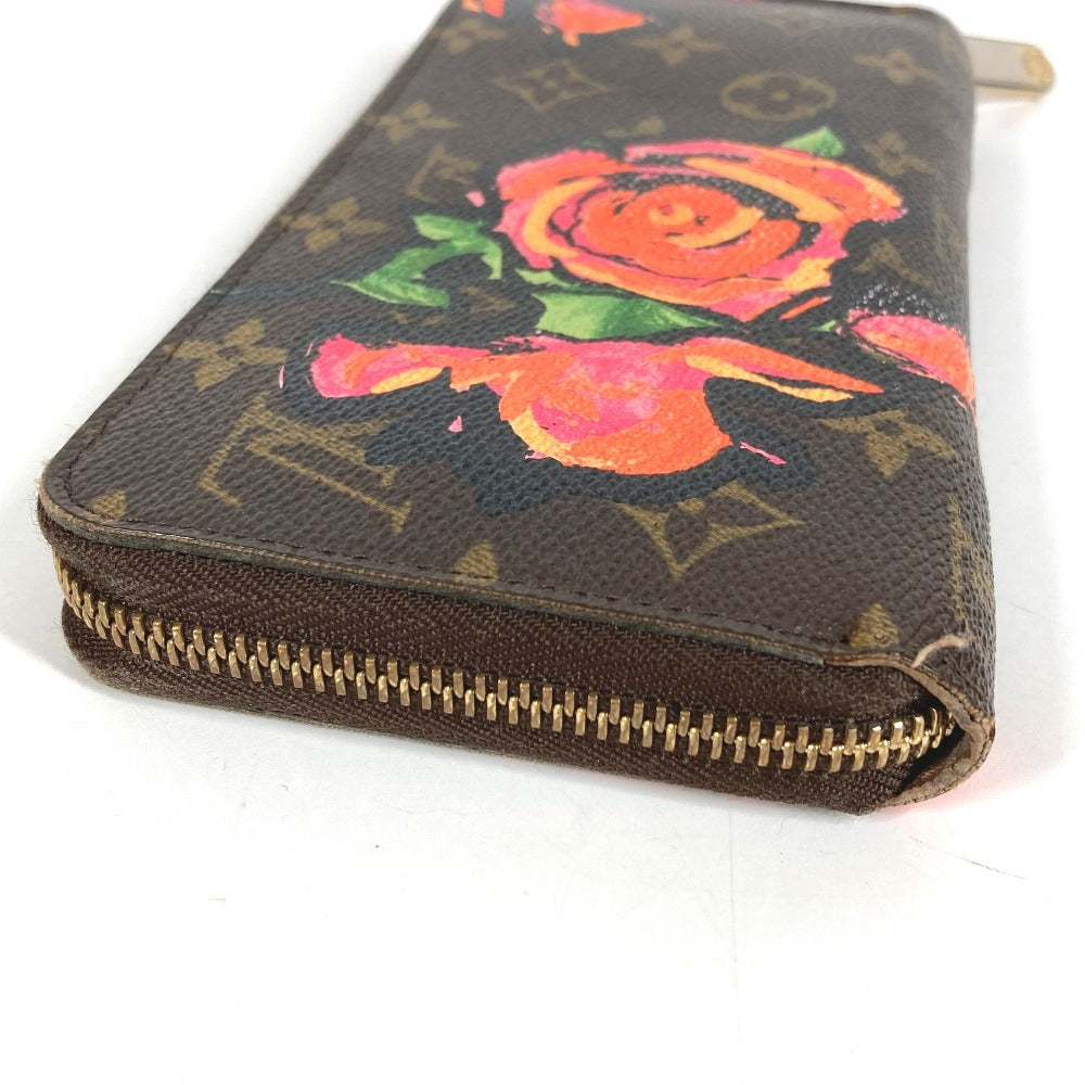LOUIS VUITTON M93759 Monogram Rose Stephen Sprouse Zippy Wallet Round Zipper Long Wallet Monogram Canvas Women's Brown