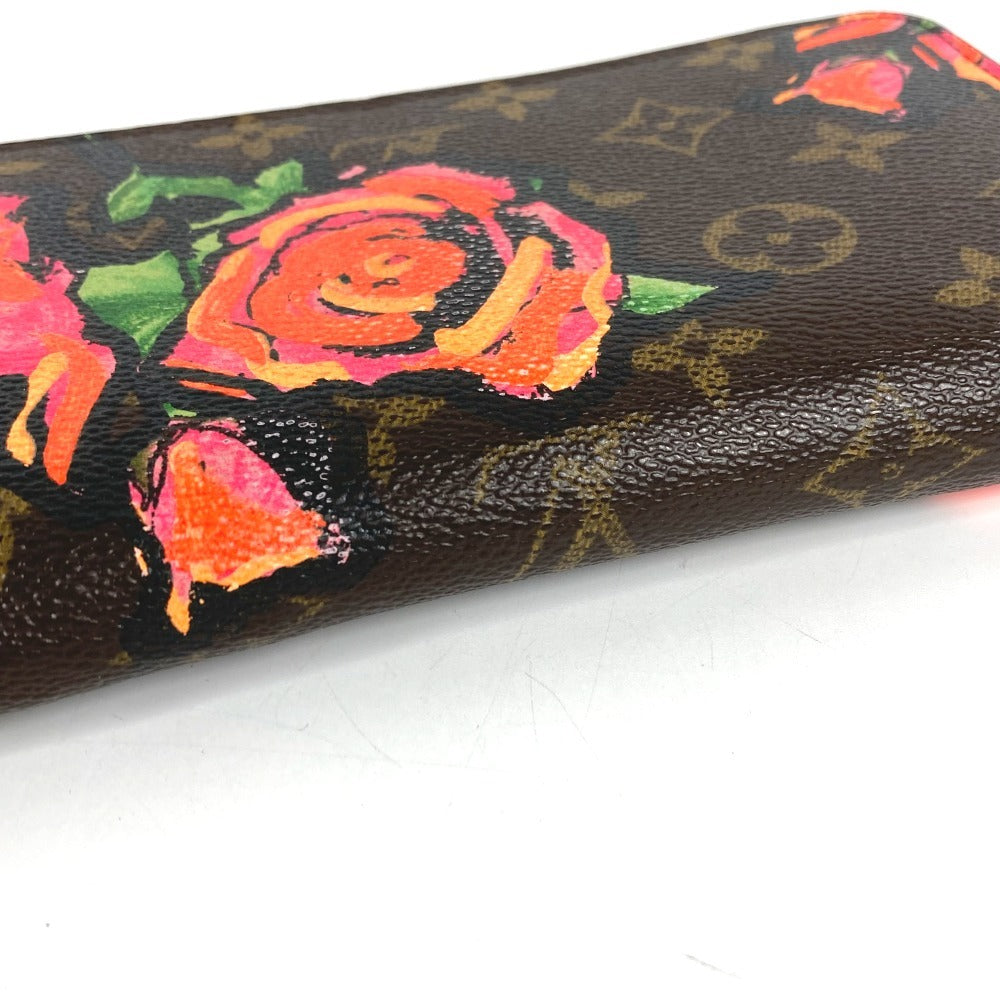 LOUIS VUITTON M93759 Monogram Rose Stephen Sprouse Zippy Wallet Round Zipper Long Wallet Monogram Canvas Women's Brown