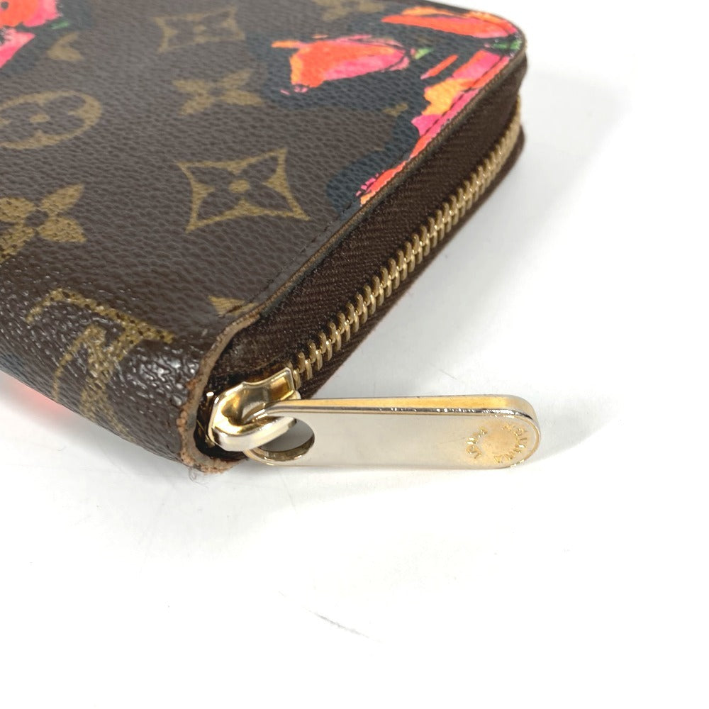 LOUIS VUITTON M93759 Monogram Rose Stephen Sprouse Zippy Wallet Round Zipper Long Wallet Monogram Canvas Women's Brown