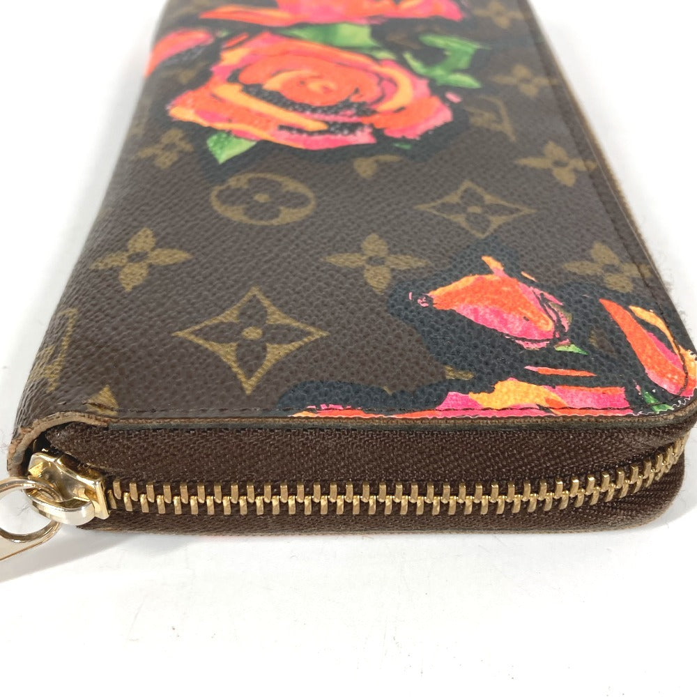 LOUIS VUITTON M93759 Monogram Rose Stephen Sprouse Zippy Wallet Round Zipper Long Wallet Monogram Canvas Women's Brown