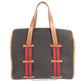 HERMES Camoil Stripe Logo Bag Tote Bag Handbag Leather/Suede Unisex Brown
