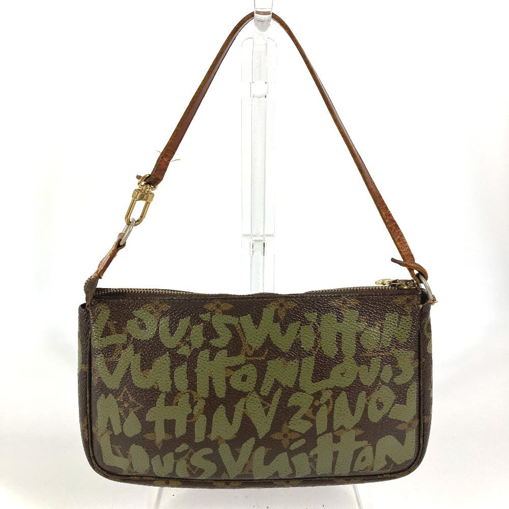 LOUIS VUITTON M92191 モノグラムグラフィティ ポシェット・アクセソワール アクセサリーポーチ カバン 肩掛け ハンドバッグ ショルダーバッグ モノグラムグラフィティキャンバス レディース カーキ