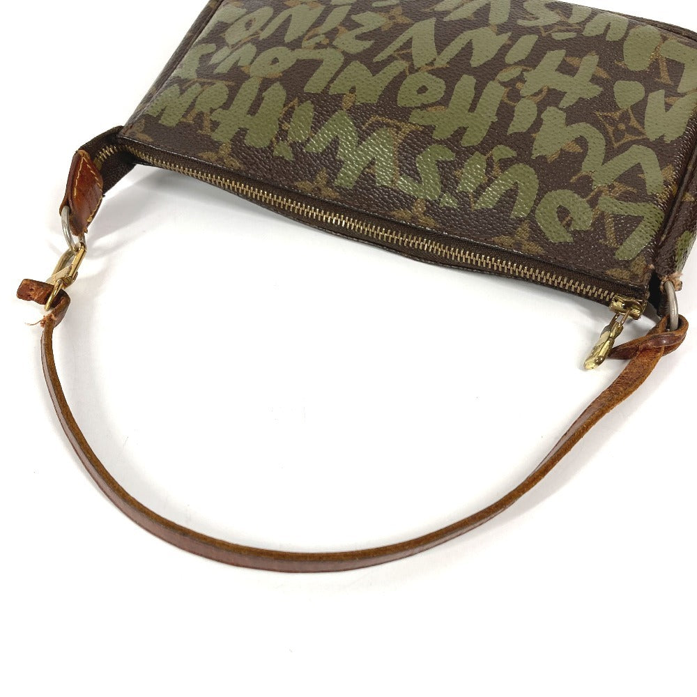 LOUIS VUITTON M92191 モノグラムグラフィティ ポシェット・アクセソワール アクセサリーポーチ カバン 肩掛け ハンドバッグ ショルダーバッグ モノグラムグラフィティキャンバス レディース カーキ