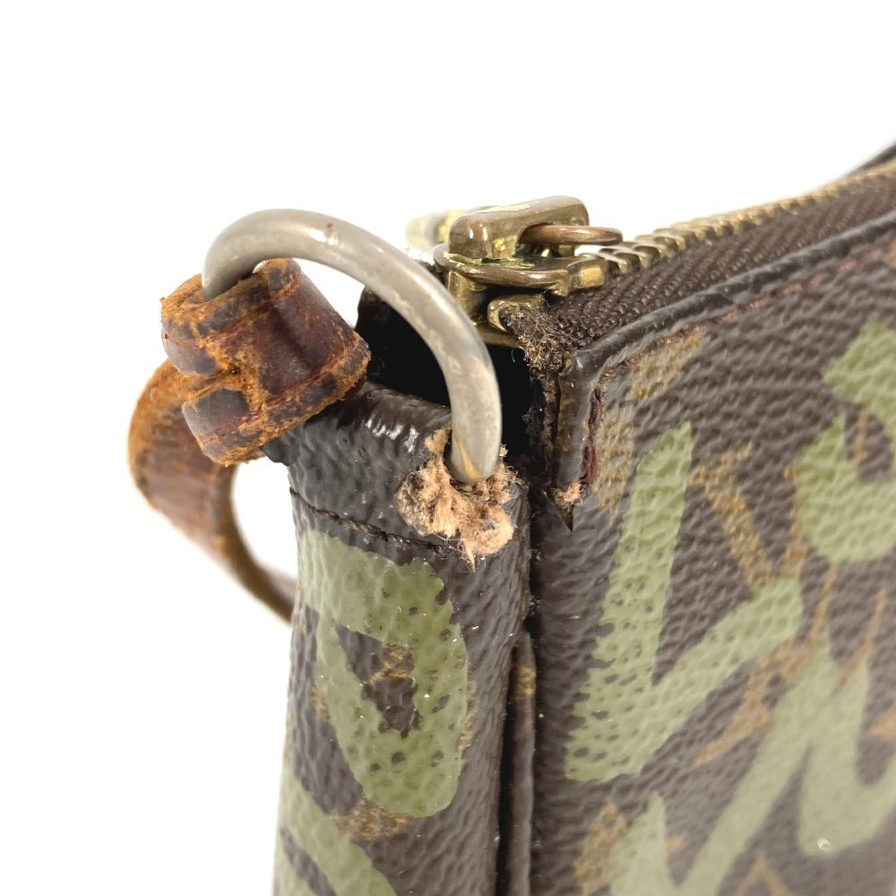 LOUIS VUITTON M92191 モノグラムグラフィティ ポシェット・アクセソワール アクセサリーポーチ カバン 肩掛け ハンドバッグ ショルダーバッグ モノグラムグラフィティキャンバス レディース カーキ
