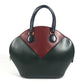 HERMES Vintage Ildeveau Tote Bag, Tricolor Handbag, Box Calf Leather, Women's, Navy