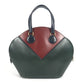 HERMES Vintage Ildeveau Tote Bag, Tricolor Handbag, Box Calf Leather, Women's, Navy