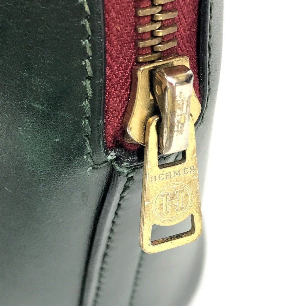 HERMES Vintage Ildeveau Tote Bag, Tricolor Handbag, Box Calf Leather, Women's, Navy