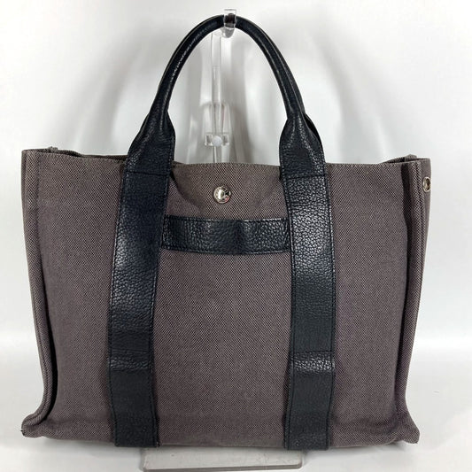 HERMES サックアーネMM サックアーネ MM カバン トートバッグ ハンドバッグ レザー/キャンバス ユニセックス グレー