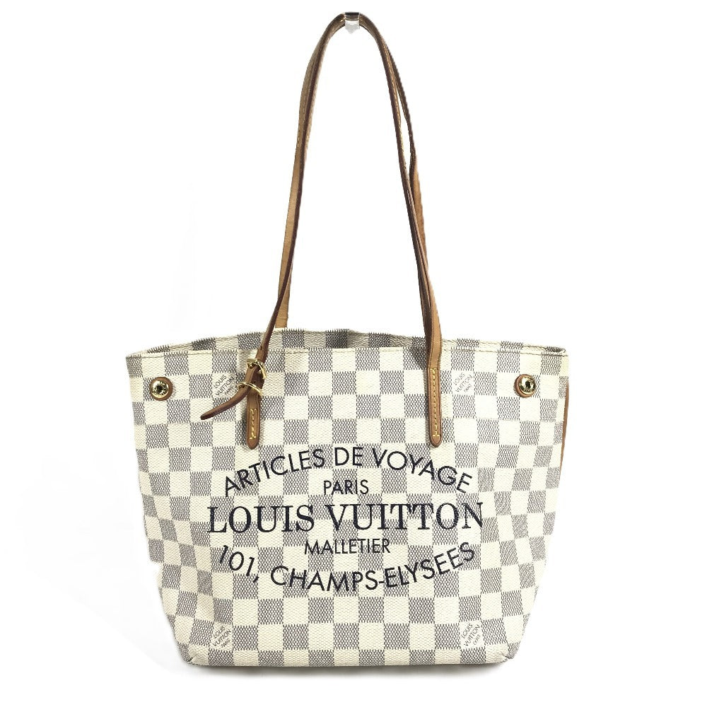 LOUIS VUITTON N41376 Damier Azur Cabas PM Cabas PM Shoulder Bag Tote Bag Shoulder Bag Damier Azur Canvas Women's White