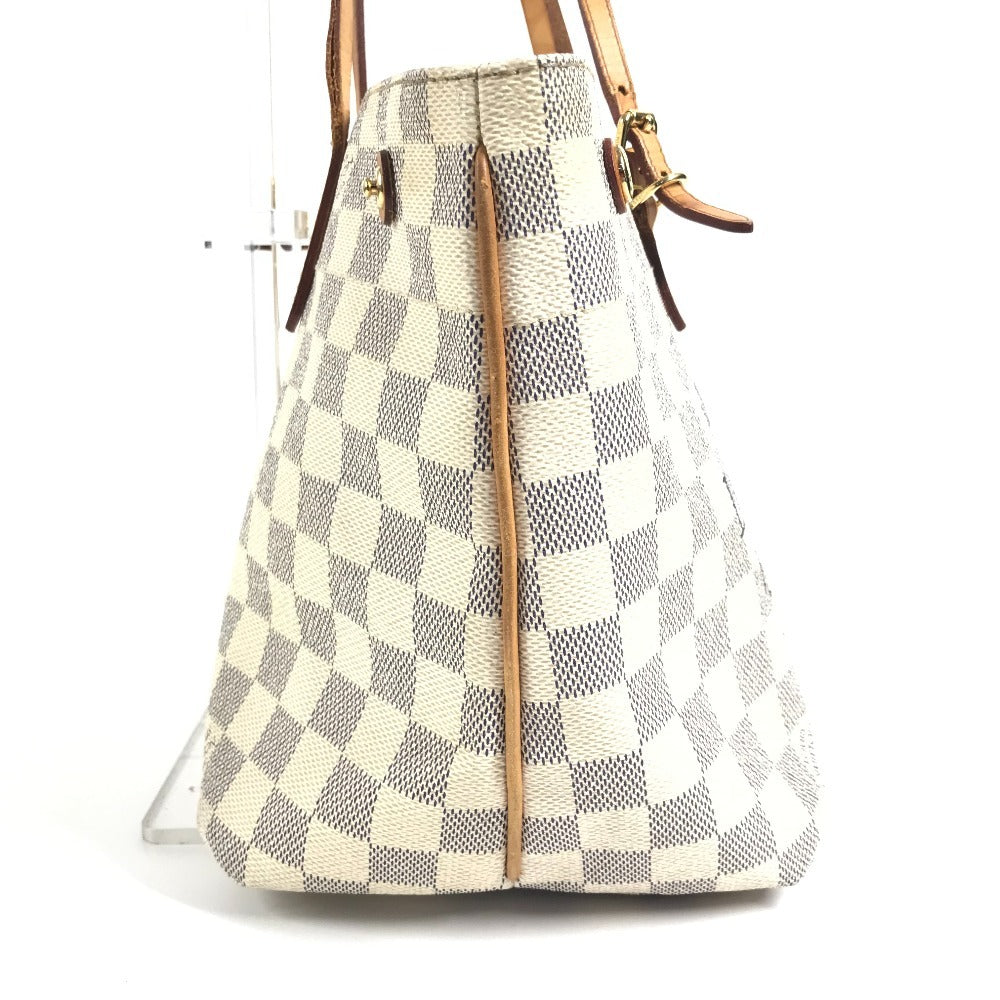 LOUIS VUITTON N41376 Damier Azur Cabas PM Cabas PM Shoulder Bag Tote Bag Shoulder Bag Damier Azur Canvas Women's White