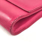 SAINT LAURENT PARIS 311213 Yライン ロゴ バック カバン ポーチ セカンドバッグ フラップ クラッチバッグ レザー ユニセックス ピンク