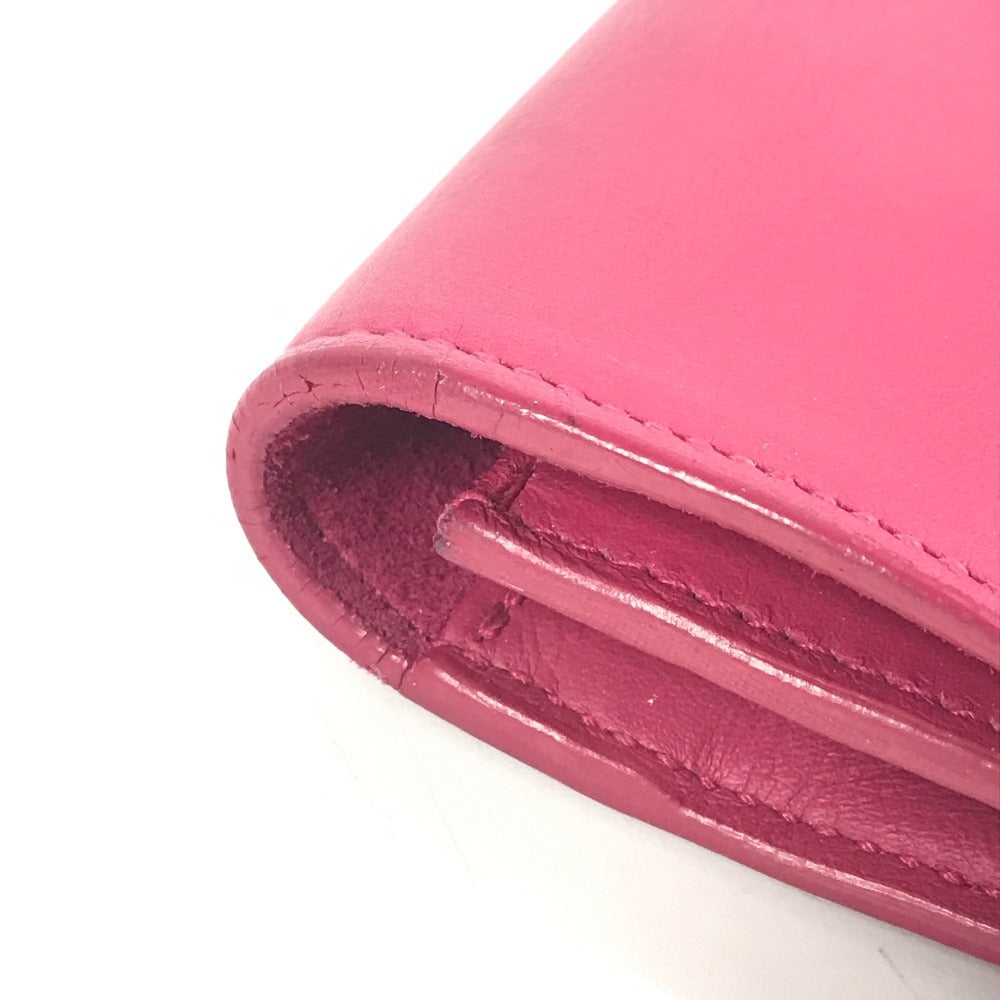 SAINT LAURENT PARIS 311213 Yライン ロゴ バック カバン ポーチ セカンドバッグ フラップ クラッチバッグ レザー ユニセックス ピンク