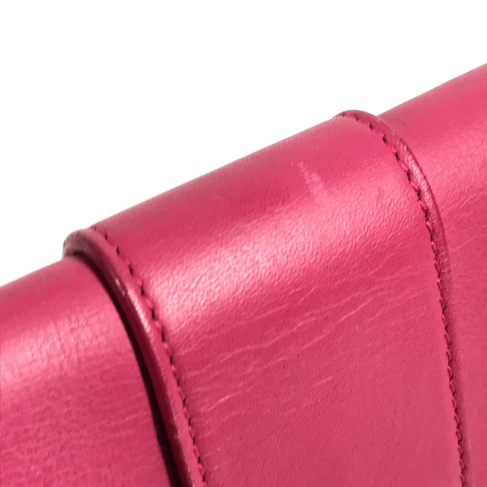 SAINT LAURENT PARIS 311213 Yライン ロゴ バック カバン ポーチ セカンドバッグ フラップ クラッチバッグ レザー ユニセックス ピンク