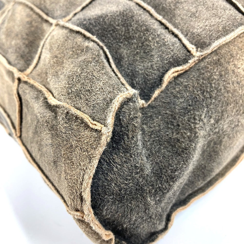 CHANEL Vintage Bag Tote Bag Shoulder Bag Suede Unisex Gray