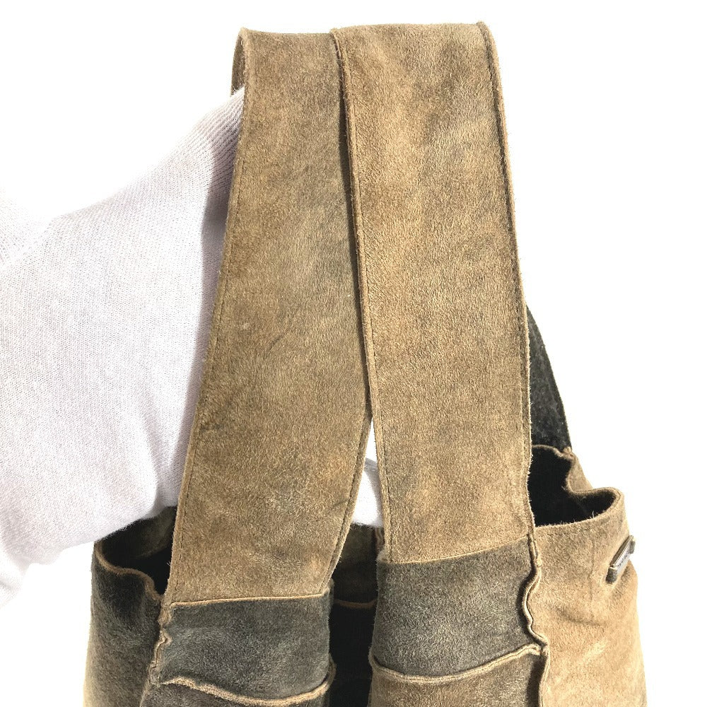 CHANEL Vintage Bag Tote Bag Shoulder Bag Suede Unisex Gray