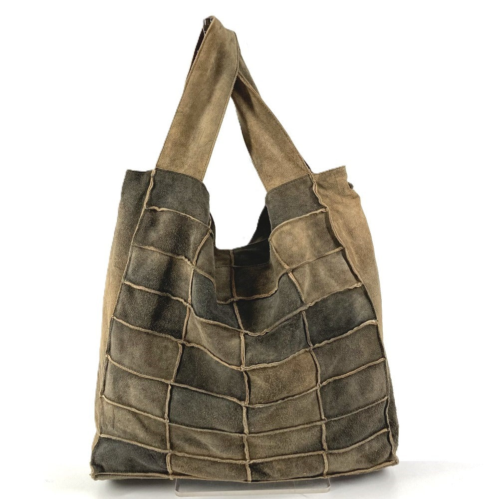 CHANEL Vintage Bag Tote Bag Shoulder Bag Suede Unisex Gray