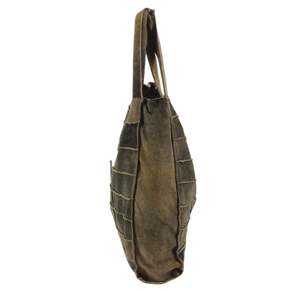 CHANEL Vintage Bag Tote Bag Shoulder Bag Suede Unisex Gray