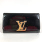 LOUIS VUITTON M61316 Vernis Portefeuille Louise Flap Long Wallet Patent Leather Unisex Black