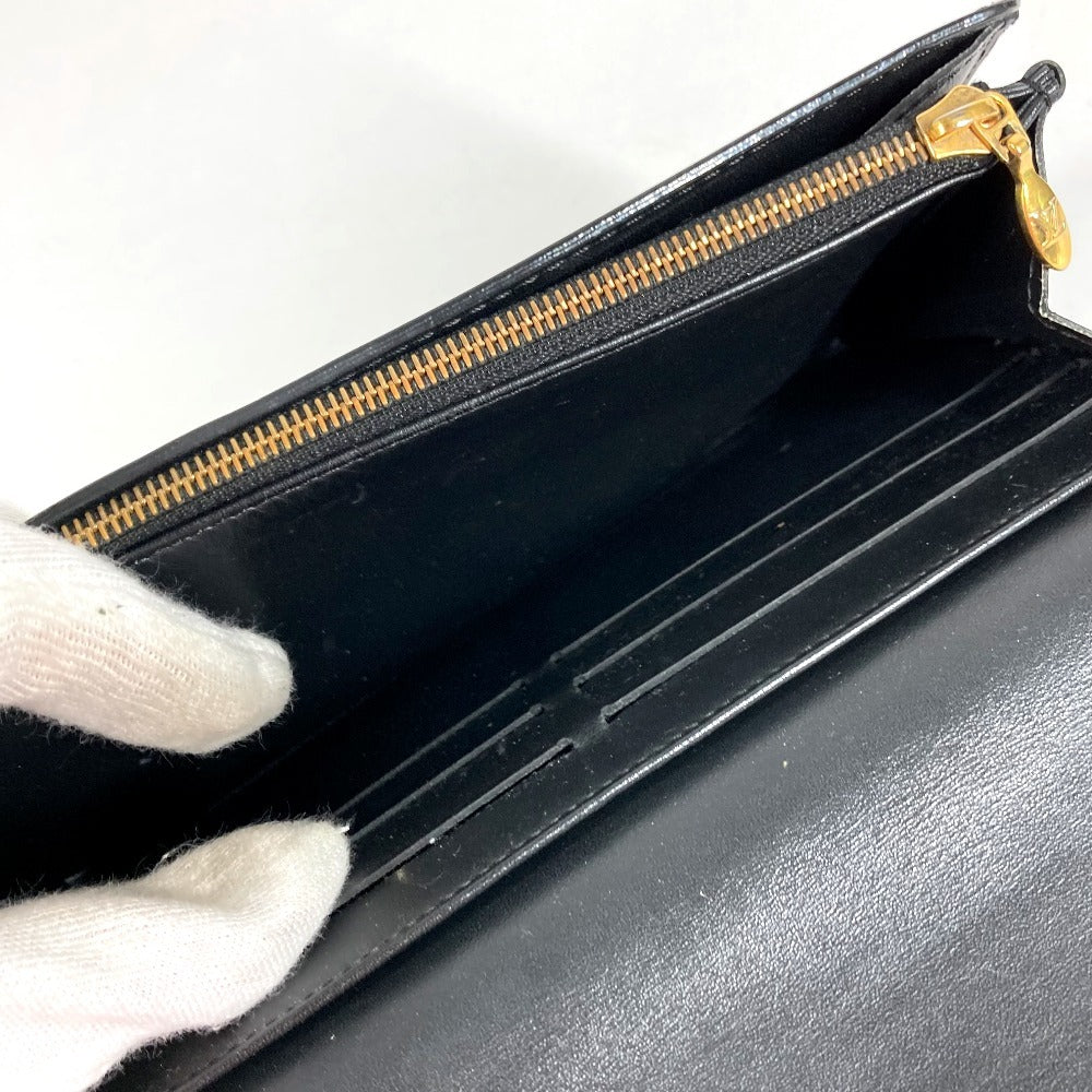 LOUIS VUITTON M61316 Vernis Portefeuille Louise Flap Long Wallet Patent Leather Unisex Black