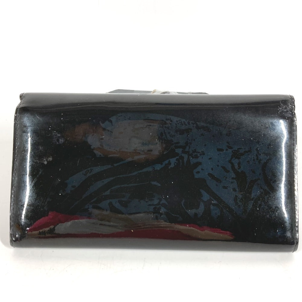 LOUIS VUITTON M61316 Vernis Portefeuille Louise Flap Long Wallet Patent Leather Unisex Black