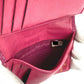 CHANEL CC Coco Mark Logo Business Card Holder Pass Case Bifold Card Case Caviar Skin Women's Purple