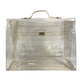 HERMES Vinyl Kelly Logo Vinyl Kelly Bag Tote Bag Handbag Vinyl Women's Clear